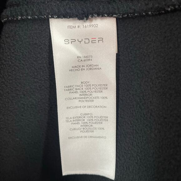 Spyder Fleece lined Pullover, Sweater, 1/2 Zip, Warm, Charcoal, Black Men's XXL - Picture 6 of 8